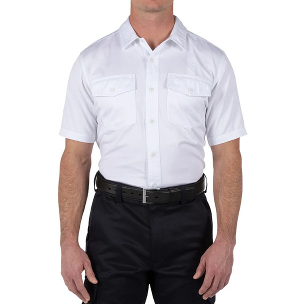 Men's Company Short Sleeve Shirt - White (front)