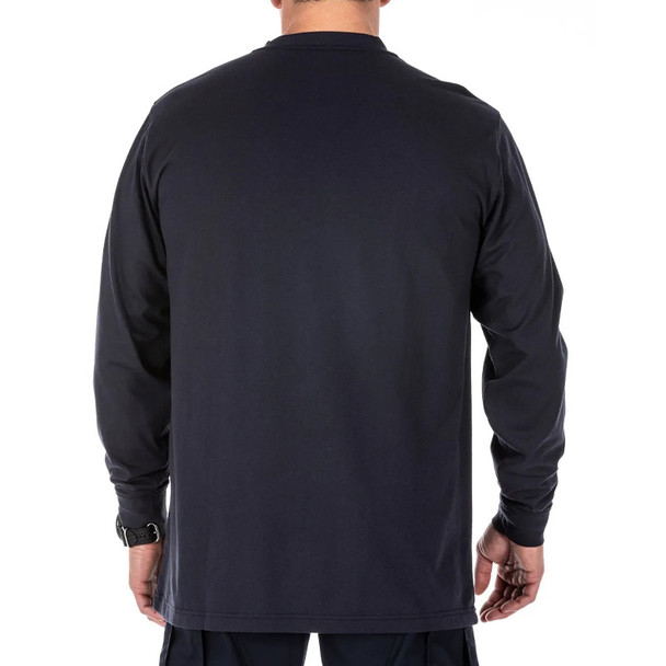 Professional Long Sleeve T-Shirt - Fire Navy (back untucked)