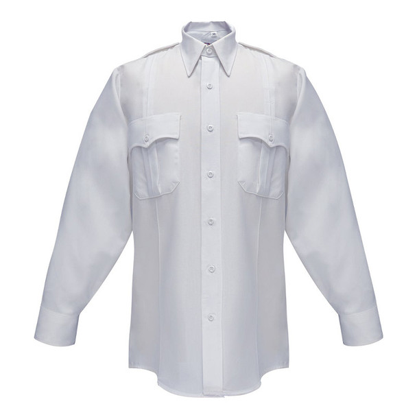 Men's Duro Poplin 65% Poly / 35% Cotton Long Sleeve Shirt - White
