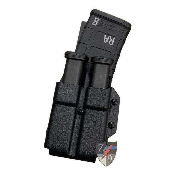 AR / Double Pistol Mag Combo Case - Glock 45cal - Plain Black