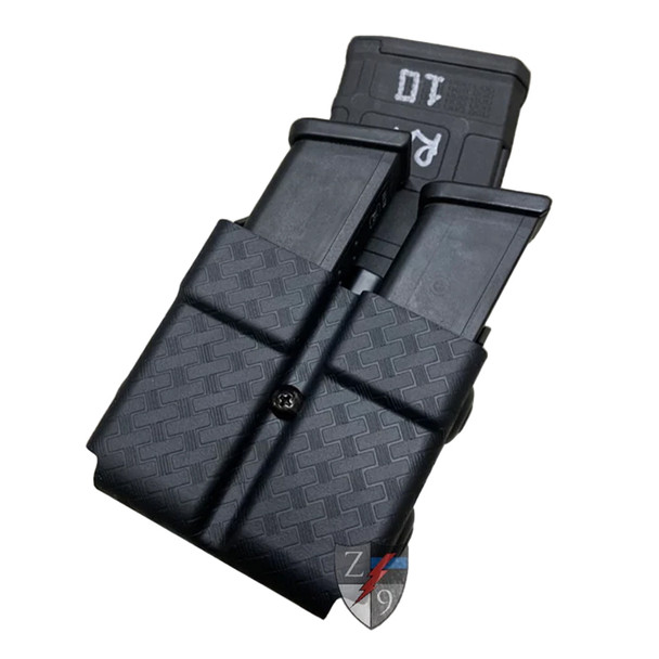 AR / Double Pistol Mag Combo Case - Traditional Glock 9/40 - Basketweave