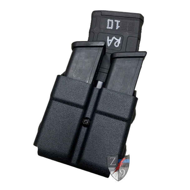 AR / Double Pistol Mag Combo Case - Traditional Glock 9/40 - Plain Black