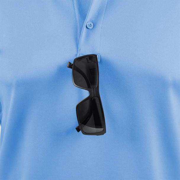 Men’s I.C.E.® Performance Long Sleeve Polo - Light Blue - Sunglasses Loop