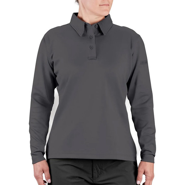 Women’s I.C.E.® Performance Long Sleeve Polo - Charcoal