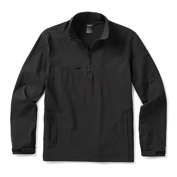 Softshell Job Shirt Quarter Zip Pullover - Black