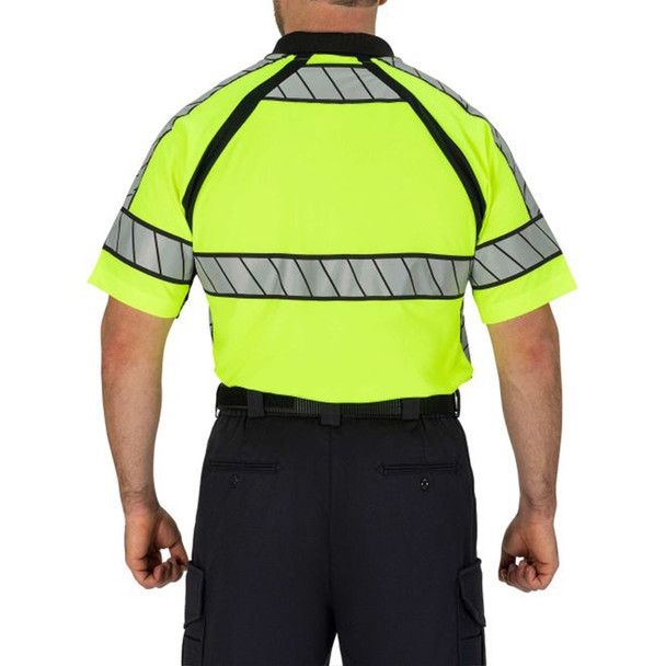 Hi-Vis Polo Shirt - Hi-Vis Yellow - Back