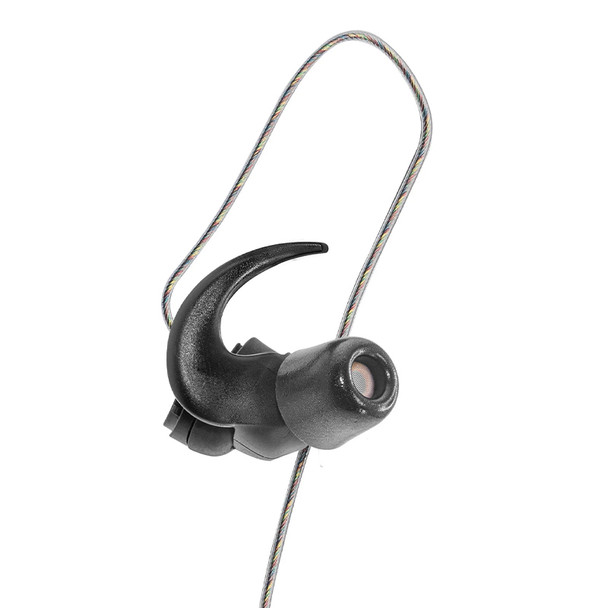 N-ear 360 Flexo® Dual Radio Earpiece w. Braided Fiber & Protectr® Ear Molds - Closeup