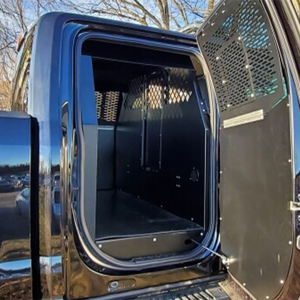 Standard K9 Transport System for 2017+ Ford F-Series - Black - Installed