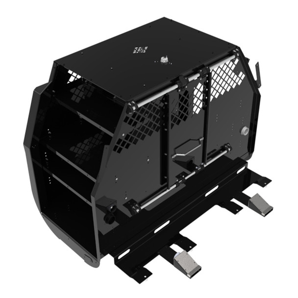 Standard K9 Transport System with Side Door Storage for 2017+ Ford F-Series - Black