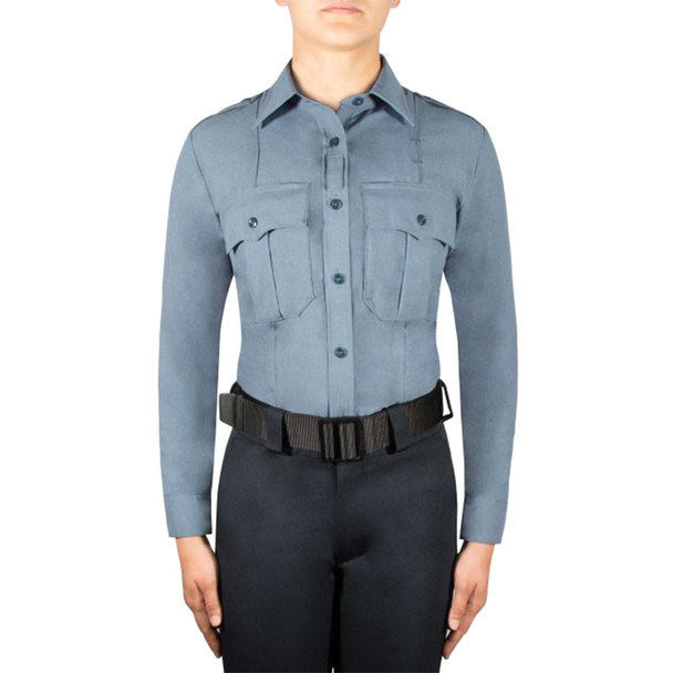 Women's Long Sleeve Polyester Supershirt® - French Blue Heather