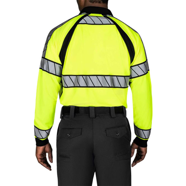 Long Sleeve Hi-Vis Polo Shirt - Back