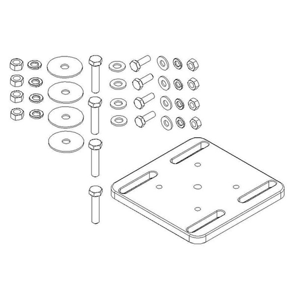 Universal Heavy-Duty Mounting Plate (isoview drawing)