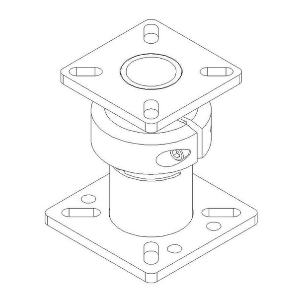 3.5" Heavy-Duty Telescoping Pole (isoview drawing)