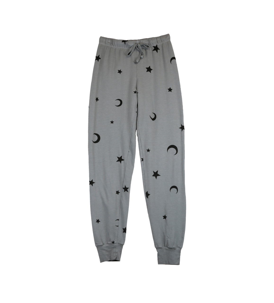 grey sweatpants with stars