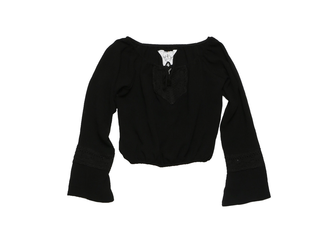 tie front peasant top