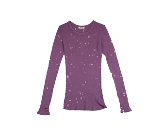 WINE PAINT SPOT TIE DYE LONG SLEEVE CREW THERMAL WITH THUMB HOLES