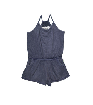 NAVY CAMI ROMPER WITH POCKETS