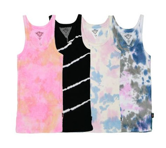 NEON PINK ORANGE, DIAGONAL, NBP, DGP TIE DYE SIGNATURE TANK