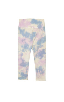 NBP (NATURAL BLUE PINK) TIE DYE CROP ATHLETIC LEGGING