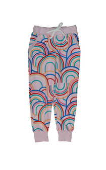 MULTI-RAINBOWS SLOUCH PANTS WITH COTNRAST CUFFS