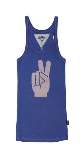 DENIM "PEACE HAND" SIGNATURE TANK