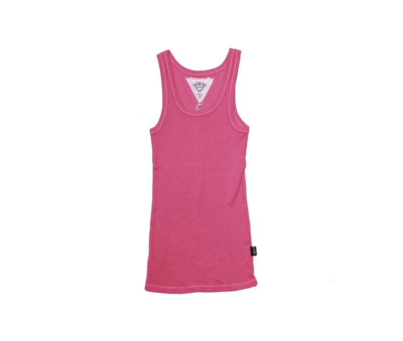 BRIGHT PINK BEATER TANK TOP