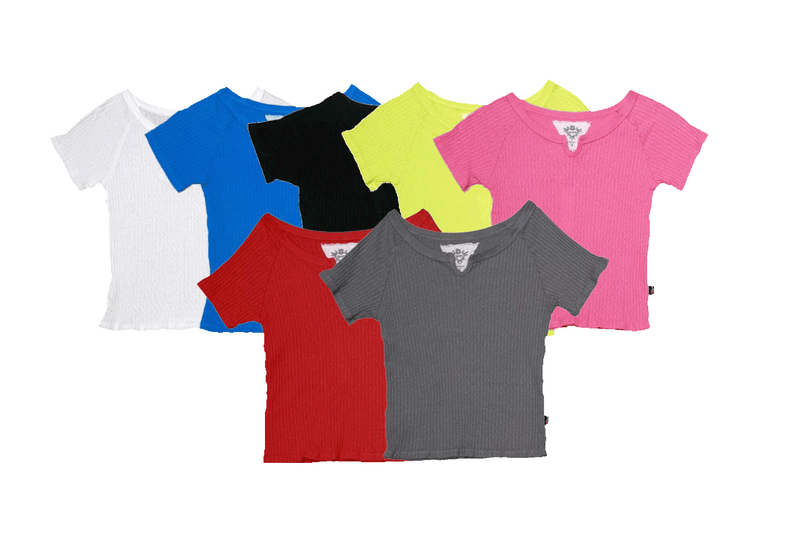 GIRLS SHORT SLEEVE NOTCH TEE