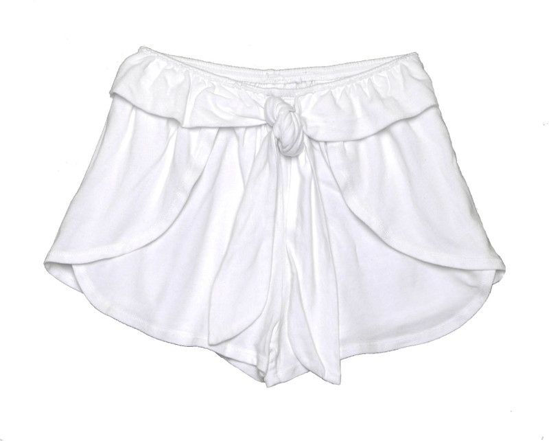 WHITE TIE FRONT SHORT