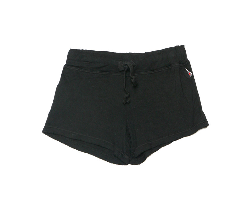 BLACK RAW EDGE SHORTS WITH BACK POCKET