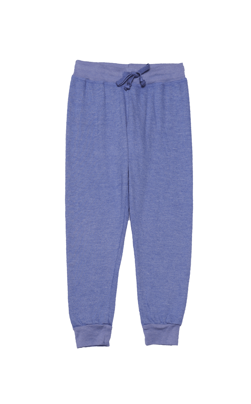 DENIM HEATHER CUFFED SWEAT PANTS WITH BACK POCKET