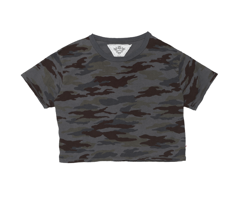 GRAPHITE JERSEY PRINT SHORT SLEEVE BOXY TEE