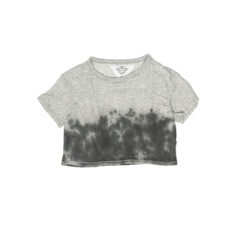 BLACK SPLASH TIE DYE SHORT SLEEVE BOXY TEE