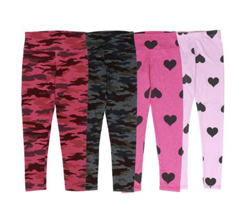 FPINK GRAPHITE CAMO FPINK DBLUSH BLACK HEARTS PRINT ATHLETIC LONG LEGGINGS