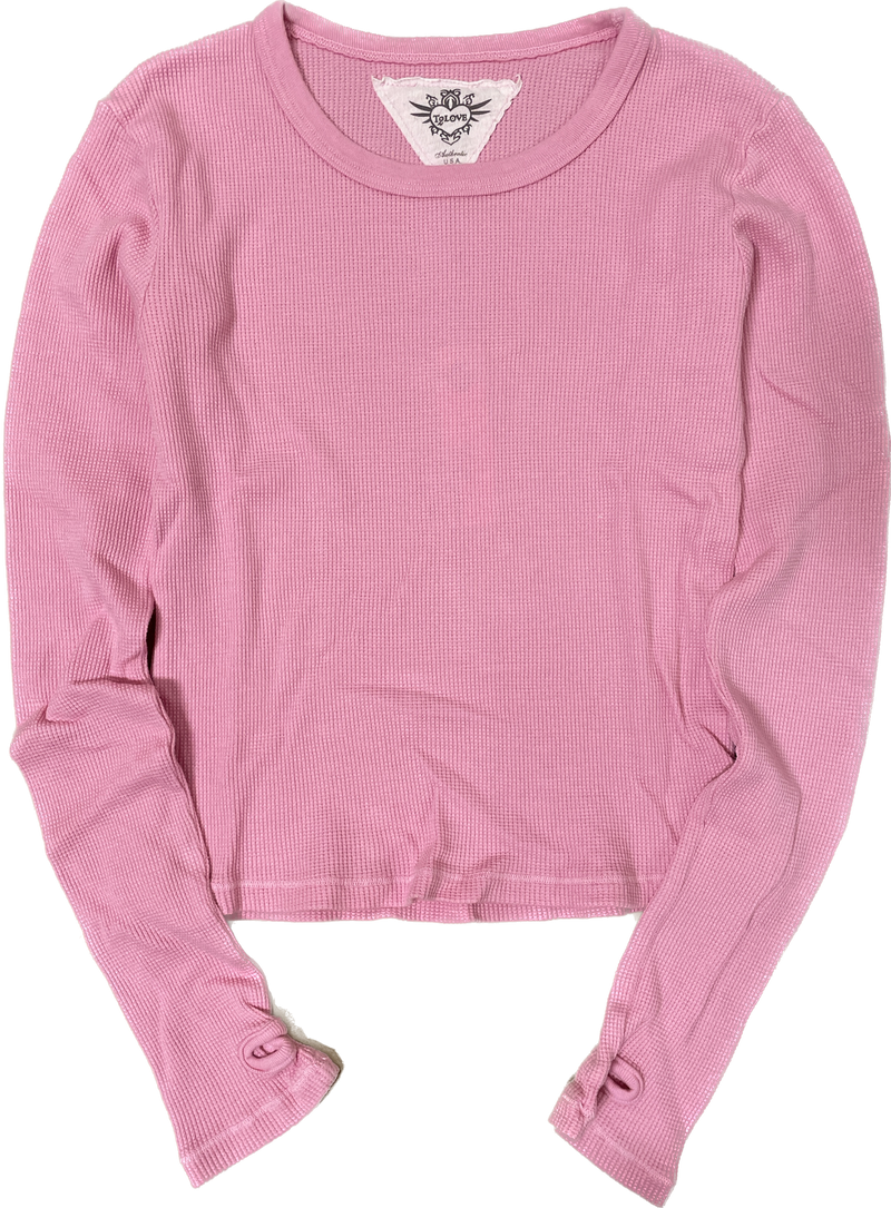 GIRLS LONG-SLEEVED CREWNECK THERMAL WITH THUMBHOLES