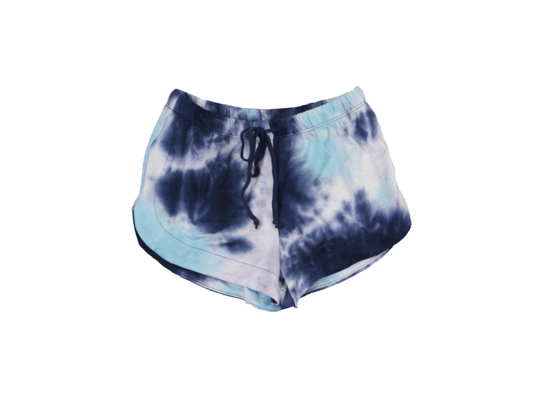 NAVY BLUE TIE DYE COZY SHORT