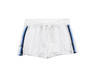 WHITE  BLUE STRIPE TAPE SNAP SHORT