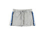HEATHER GREY BLUE STRIPE TAPE SNAP SHORT