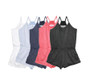 WHITE, CBLUE, NAVY, CORAL, BLACK CAMI ROMPER WITH POCKETS