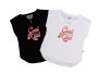 BLACK WHITE "COOL TO BE KIND" SCREEN PRINT MUSCLE TOP WITH FRONT KEY HOLE