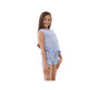 C BLUE SHORTS WITH REVERSE CONTRAST