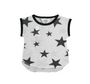 BLACK STAR PRINT KNIT MUSCLE TOP