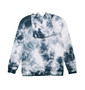 NAVY TIE DYE  LONG SLEEVE OVERSIZED HOODED PULLOVER BACK VIEW