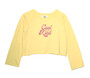 LT YELLOW "KOOL TO BE KIND" SCREEN PRINT LONG SLEEVE CONTRAST MESH CREW