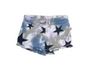 DENIM GREY PINK TIE DYE NAVY STARS RAW SHORTS WITH BACK POCKET