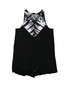 BLACK V TIE DYE KNOTTED BACK SWING TANK