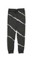 BLACK WHITE DIAGONAL STRIPES TIE DYE CUFFED SWEATPANTS WITH BACK POCKET