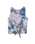 DGP (DENIM GREY PINK) TIE DYE TIE FRONT RACER TANK