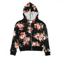 BLACK FLOWER HACCI LONG SLEEVE HOODED ZIPPER JACKET