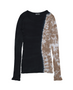 GRAHPITE MOCHA TIE DYE LONG SLEEVE THERMAL CREW WITH THUMBHOLES