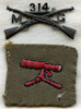 Rare WWI 314th Mach. Gun BN, 80th Inf. Div. US Army Officer Collar Ins. & Shoulder Patch